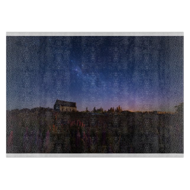 Blumen | Milchstraße Neuseeland Schneidebrett (Vorderseite)