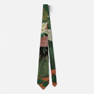 Blumen mit Efeu von Henri Rousseau, Vintage Floral Krawatte