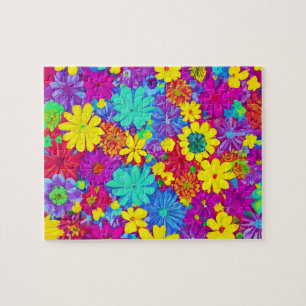 Blumen mit farbenfrohen Blumen Aquarell