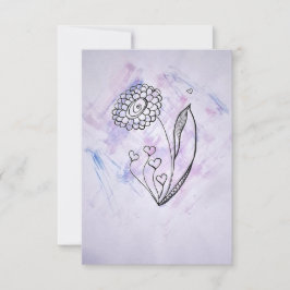 Blumen-mit-Herzen-Dankeskarten Dankeskarte