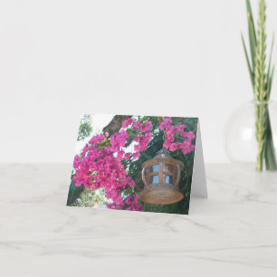 Blumen mit Lampe Karte