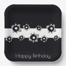 Blumen mit Schwarz und Weiß