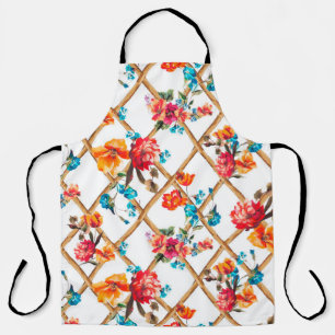 Blumen Mode Stoff Design Blumen, Öl, Malerei, Schürze