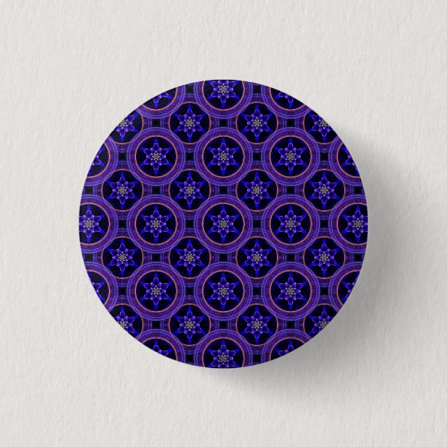 Blumen Modern Boho Elegant Abstrakte Muster #505 Button (Vorderseite)