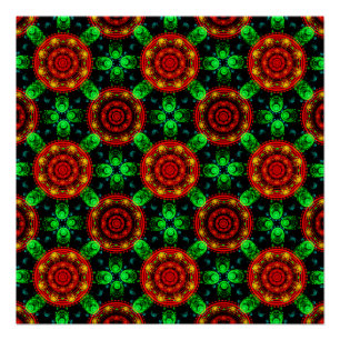 Blumen Modern Boho Elegant Abstraktes Muster #504 Poster
