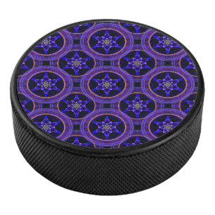 Blumen Modern Boho Elegant Abstraktes Muster #505 Eishockey Puck