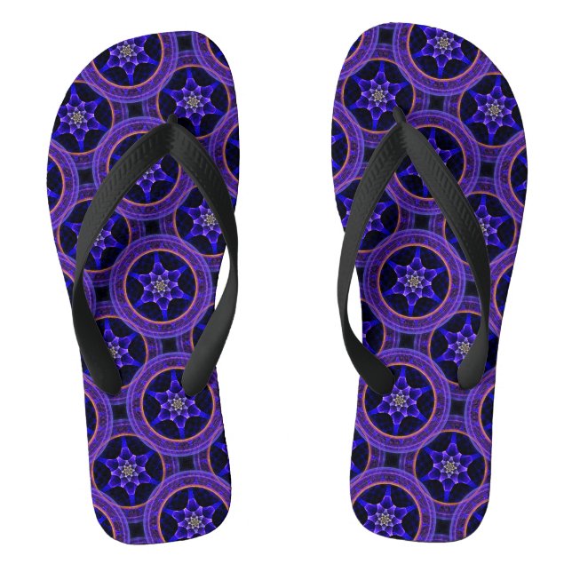 Blumen Modern Boho Elegant Abstraktes Muster #505 Flip Flops (Fußbett)