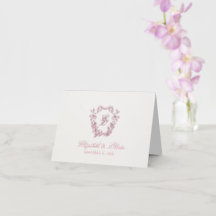 Blumen-Monogramm-Wappen-Hochzeit