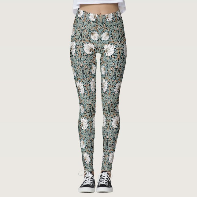 Blumen Morris Pimpernel ganz über Druck-Leggings Leggings (Vorderseite)