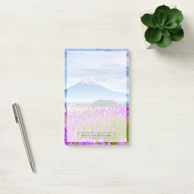Blumen | Mount Fugi Japan Post-it Klebezettel (Büro)