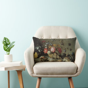 Blumen, Muscheln und Insekten Balthasar van der As Lendenkissen