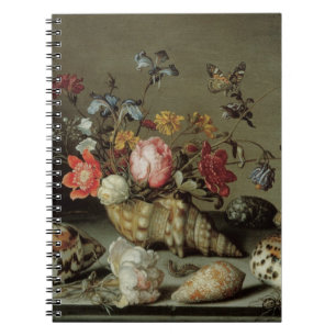 Blumen, Muscheln und Insekten Balthasar van der As Notizblock