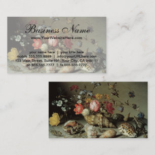 Blumen, Muscheln und Insekten Balthasar van der As Visitenkarte