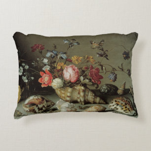 Blumen, Muscheln und Insekten Balthasar van der As Zierkissen