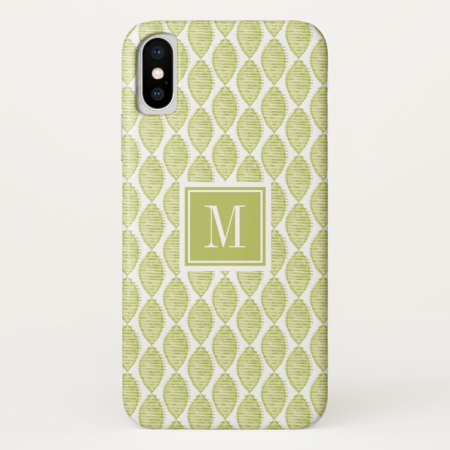 Blumen-Muster des Monogramm-| Hygge Case-Mate iPhone Hülle (Rückseite)