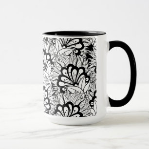 Blumen-Muster-Gekritzel Tasse