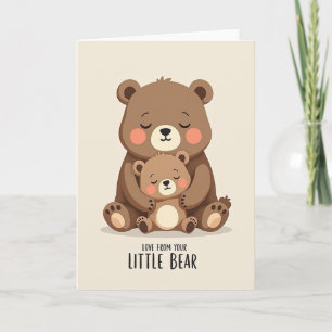 Blumen-Mütter-Liebe-Bär-Karte Karte