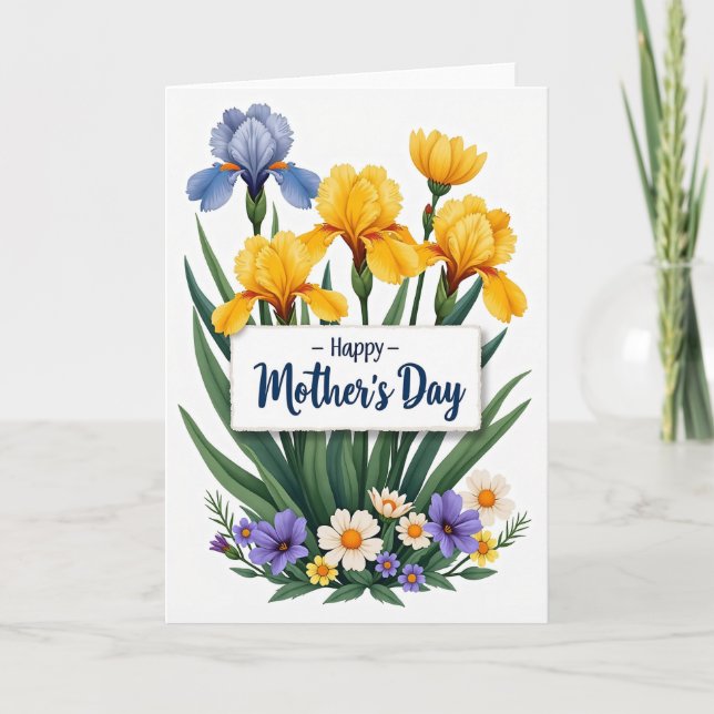Blumen-Muttertag-Grußkarte Karte (Vorderseite)