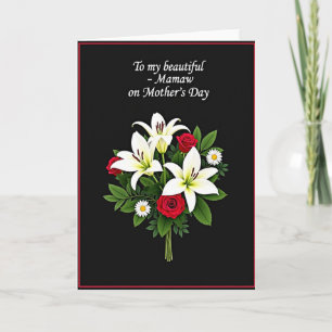 Blumen-Muttertag-Mamaw-Karte Karte