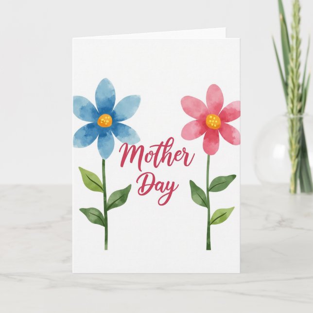 Blumen-Muttertags-Kunstkarte Karte (Vorderseite)