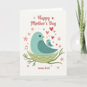 Blumen-Muttertags-Nestkarte Karte
