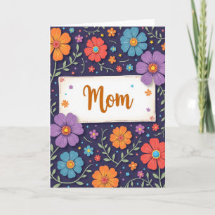 Blumen-Muttertags-Papierbastelkarte Karte