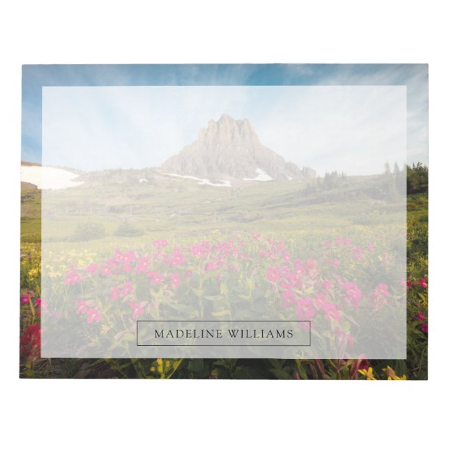 Blumen | Nationalpark des Gletschers von Montana Notizblock (Vorderseite)