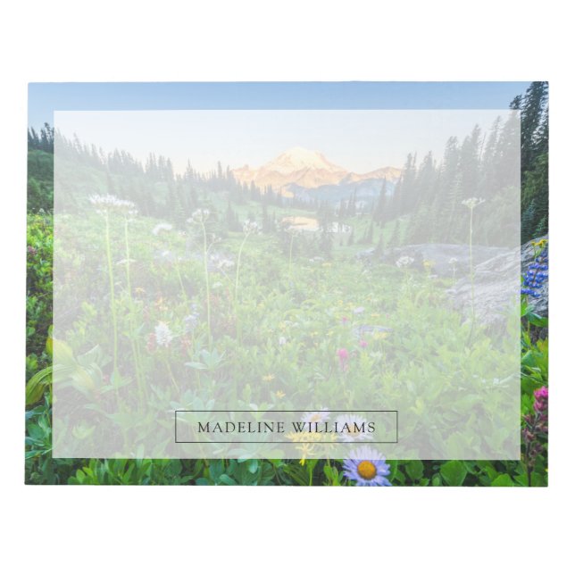Blumen | Nationalpark Rainier Notizblock (Vorderseite)