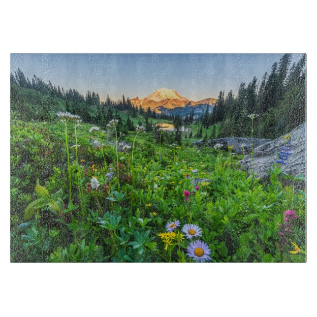 Blumen | Nationalpark Rainier Schneidebrett (Vorderseite)