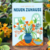 Blumen Neuen Haus ZUHAUSE herzlichen Glückwunsch