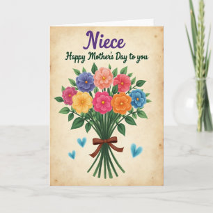 Blumen Nichte Muttertagskarte Karte
