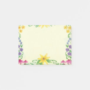 Blumen Notizblock mit Rahmen