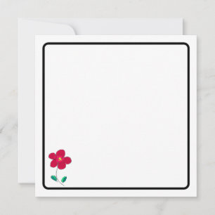 Blumen Notizkarte Mitteilungskarte