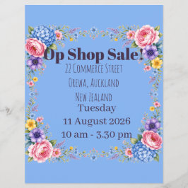 Blumen-Op-Shop-Flugblatt Flyer