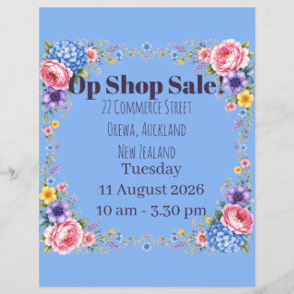 Blumen-Op-Shop-Flugblatt Flyer