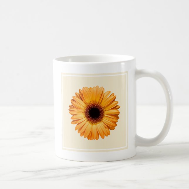 Blumen | Orange Gerbera Kaffeetasse (Rechts)