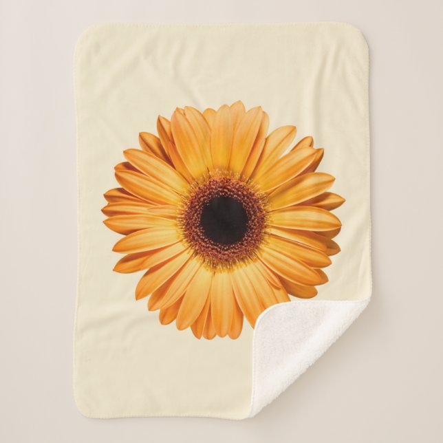 Blumen | Orange Gerbera Sherpadecke (Vorderseite)