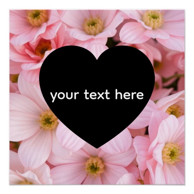 Blumen personalisiert poster (Vorderseite)