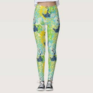 Blumen-Pfauen-Leggings Leggings