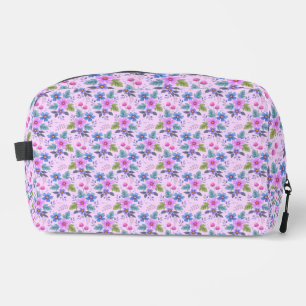 Blumen Pink Blaue Violette Blumen Muster-36841 Waschbeutel