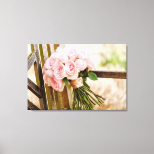 Blumen Pink Rose Bouquet Leinwanddruck