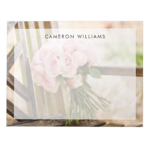 Blumen Pink Rose Bouquet Notizblock