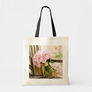 Blumen Pink Rose Bouquet Tragetasche