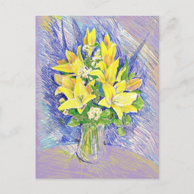 Blumen Postkarte (Vorderseite)