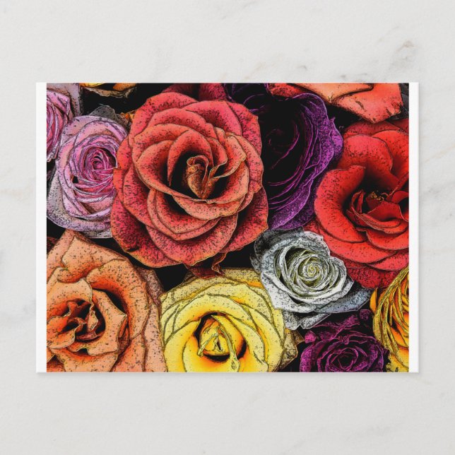 Blumen Postkarte (Vorderseite)