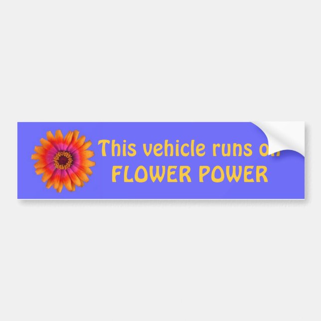 Blumen-Power-Autoaufkleberblau, dieses Fahrzeug… Autoaufkleber (Vorne)
