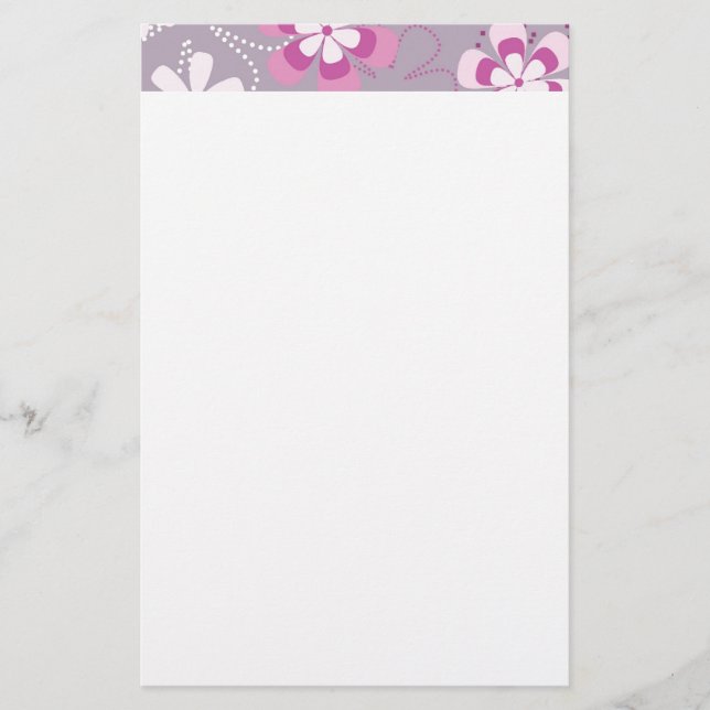 Blumen-Power Briefpapier (Vorderseite)