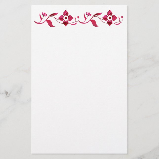 Blumen-Power Briefpapier (Vorderseite)