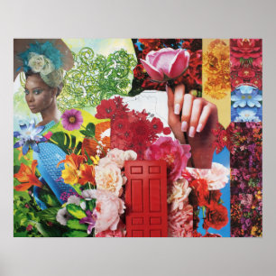Blumen-Power-Collage Poster