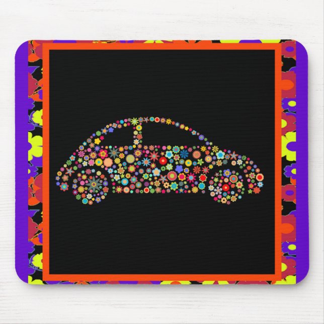 Blumen-Power-Fahrt Mousepad (Vorne)